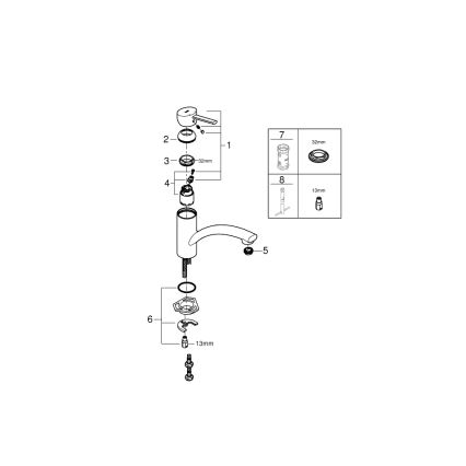 GROHE 30358000 - Mitigeur d'évier SWIFT 227 mm chrome brillant