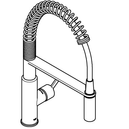 GROHE 30361000 - Mitigeur d'évier GET 455 mm chrome poli