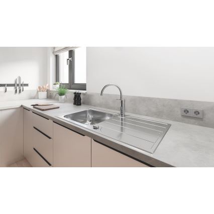 GROHE 30469000 - Mitigeur d'évier START, bec haut, chrome brillant