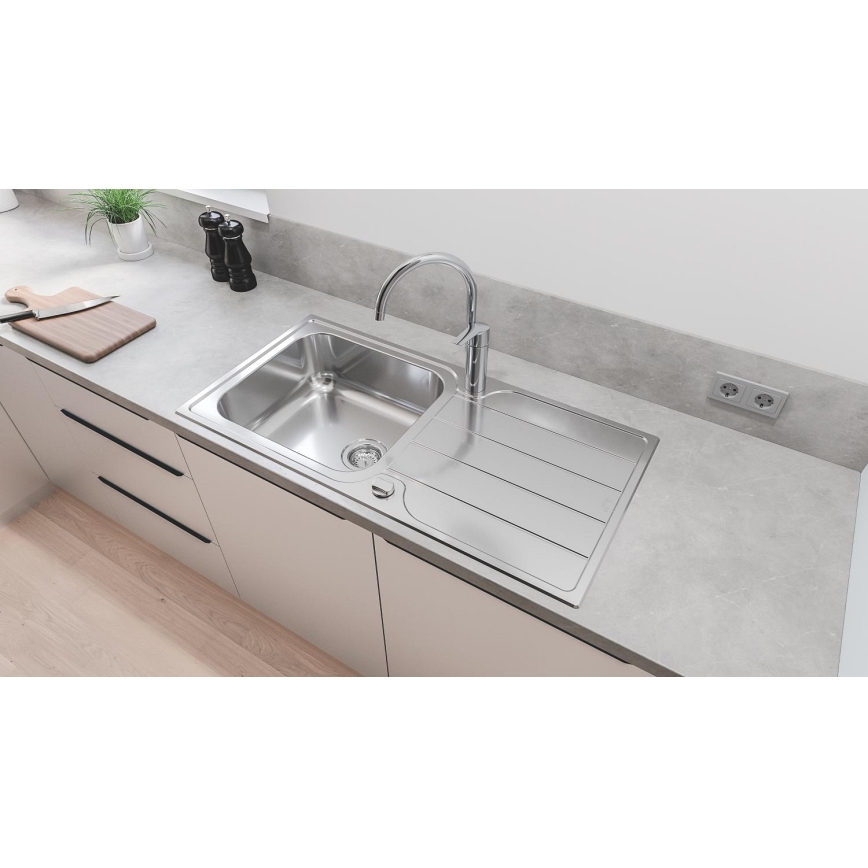 GROHE 30469000 - Mitigeur d'évier START, bec haut, chrome brillant