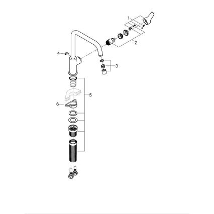 GROHE 304702430 - Keukenkraan START 310 mm zwart
