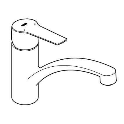 GROHE 305302432 - Mitigeur pour évier START 184 mm noir