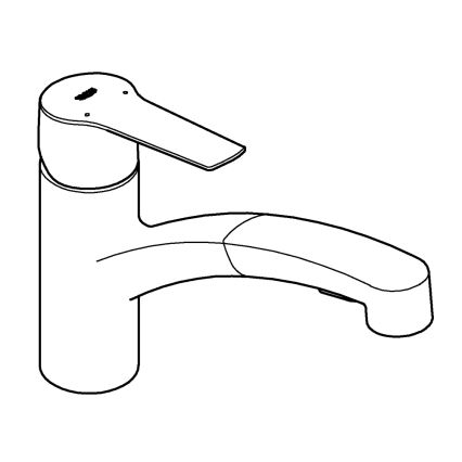 GROHE 30531001 - Keukenmengkraan START 227 mm, glanzend chroom
