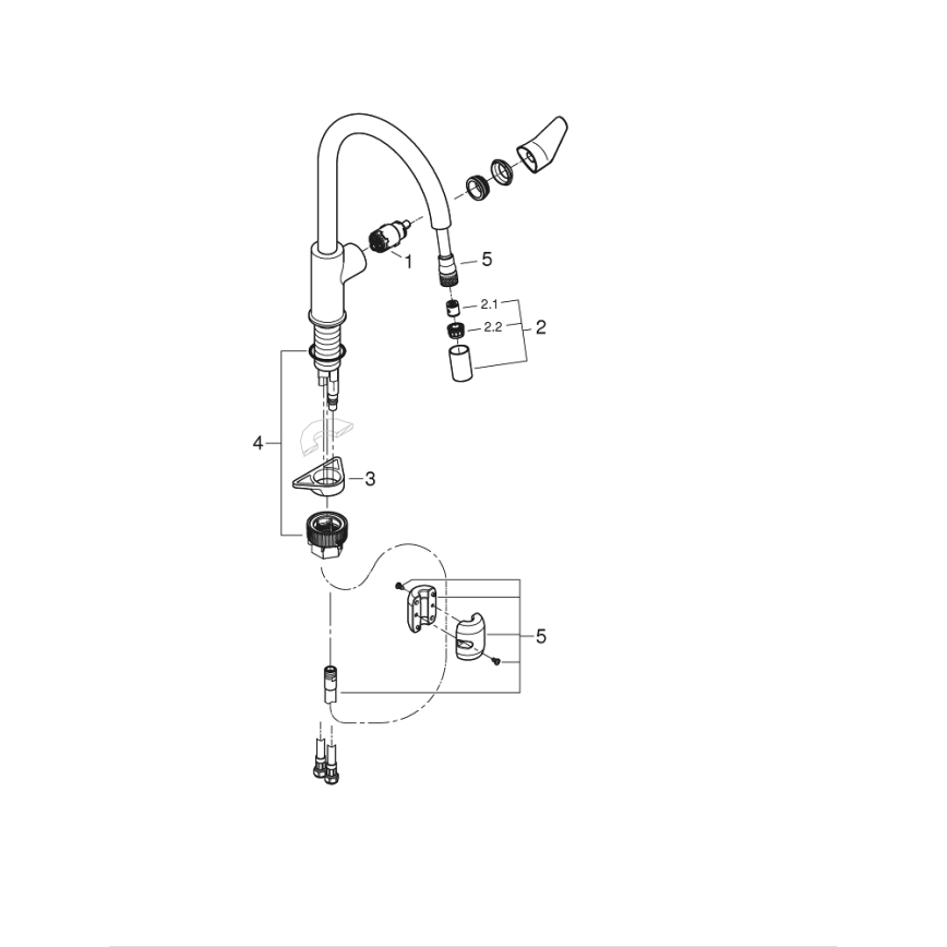 GROHE 30562000 - Mitigeur d'évier START CURVE 357 mm, chrome brillant