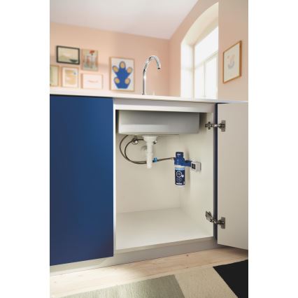 GROHE 30593000 - Mitigeur d'évier BLUE PURE, bec en C, chrome poli