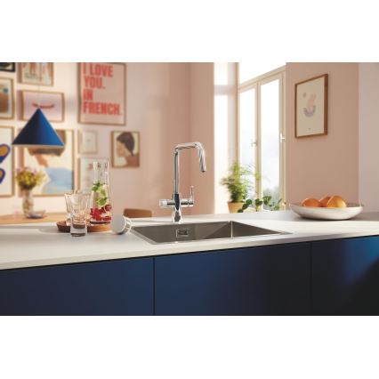 GROHE 30596000 - Keukenkraan BLUE PURE met geïntegreerde filtratiefunctie, glanzend chroom