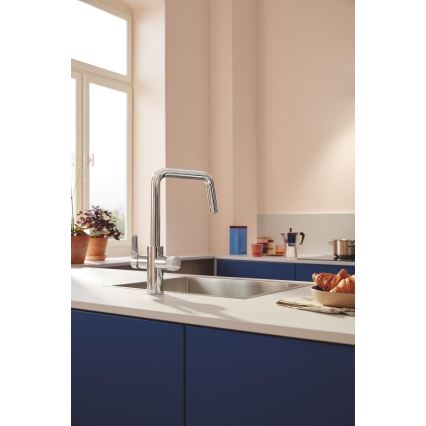 GROHE 30596000 - Mitigeur d'évier BLUE PURE avec fonction de filtration, chrome brillant
