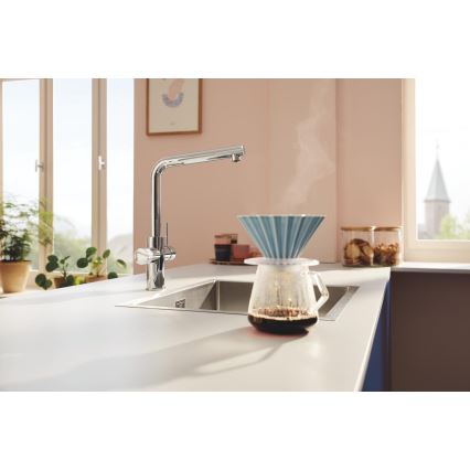 GROHE 30600000 - Keukenkraan BLUE PURE L-uitloop, glanzend chroom