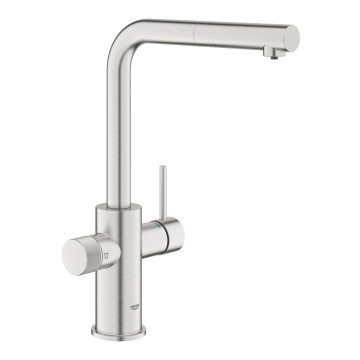 GROHE 30601DC0 - Mitigeur d'évier BLUE PURE avec douchette extractible en acier inoxydable
