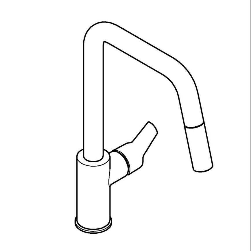 GROHE 306312430 - Keukenkraan QUICKFIX START 362 mm zwart