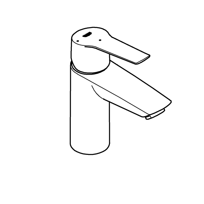 GROHE 31137002 - Wastafelmengkraan QUICKFIX START, maat S, glanzend chroom