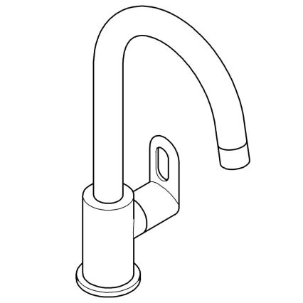 GROHE 31222000 - BAULOOP keukenkraan, glanzend chroom