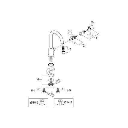 GROHE 31222000 - Mitigeur d'évier BAULOOP chrome brillant