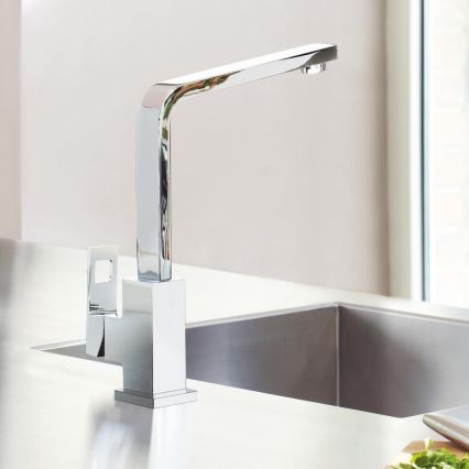 GROHE 31255000 - Mitigeur pour évier EUROCUBE, chrome brillant