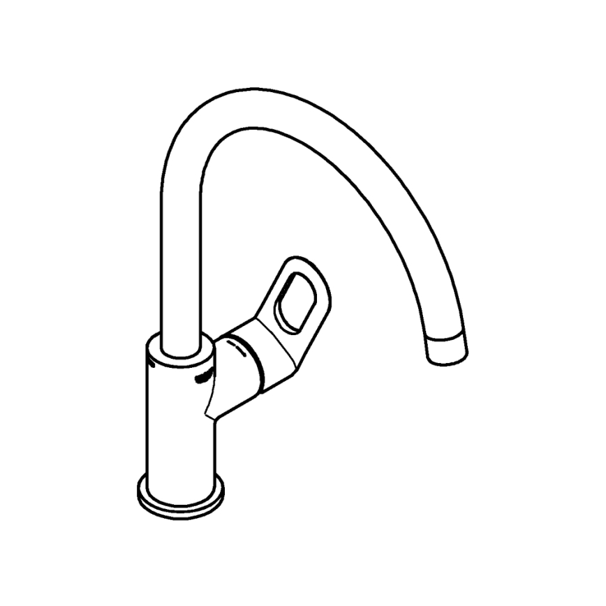 GROHE 31368000 - Keukenmengkraan BAULOOP 332 mm, glanzend chroom