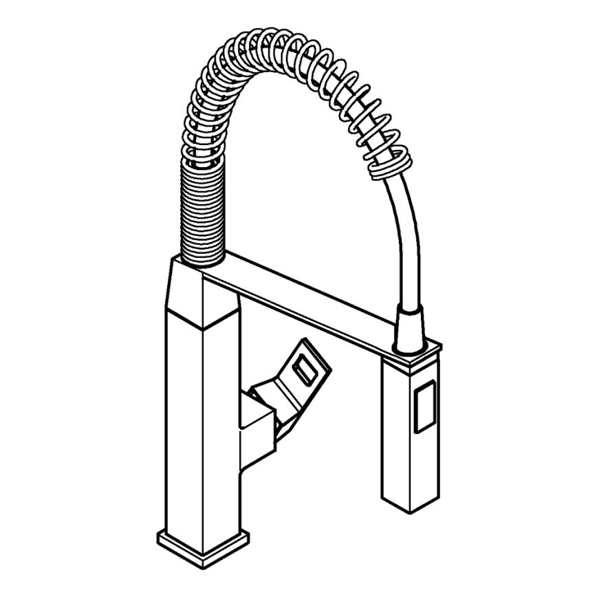 GROHE 31395000 - Keukenkraan EUROCUBE 547 mm, glanzend chroom