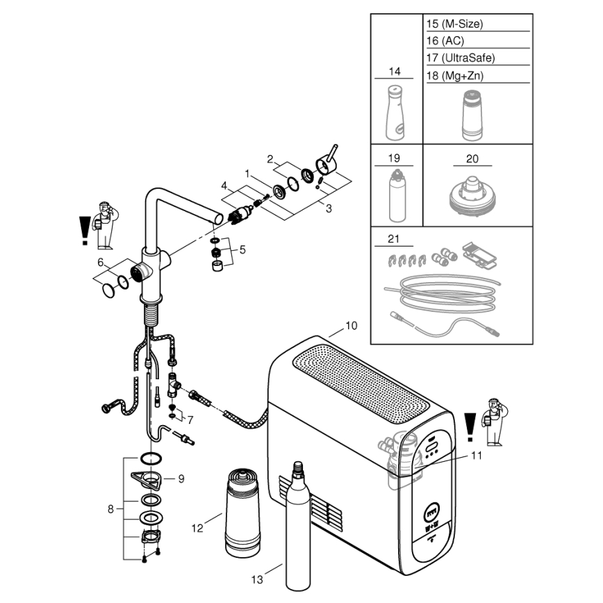 GROHE 31454001 - Keukenkraan BLUE HOME L-uitloop glanzend chroom
