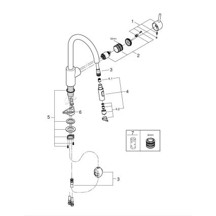 GROHE 31483DC2 - Roestvrijstalen keukenkraan CONCETTO