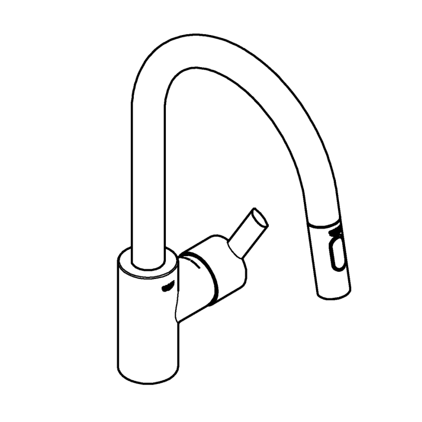 GROHE 31486001 - Keukenkraan FEEL glanzend chroom