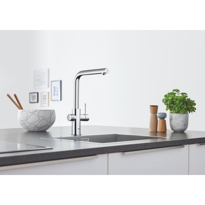 GROHE 31539000 - Keukenkraan BLUE HOME L-uitloop glanzend chroom