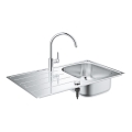 GROHE 31562SD1 - Complete keukenset met BAU-spoelbak en keukenkraan, 860 x 500 mm, roestvrij staal