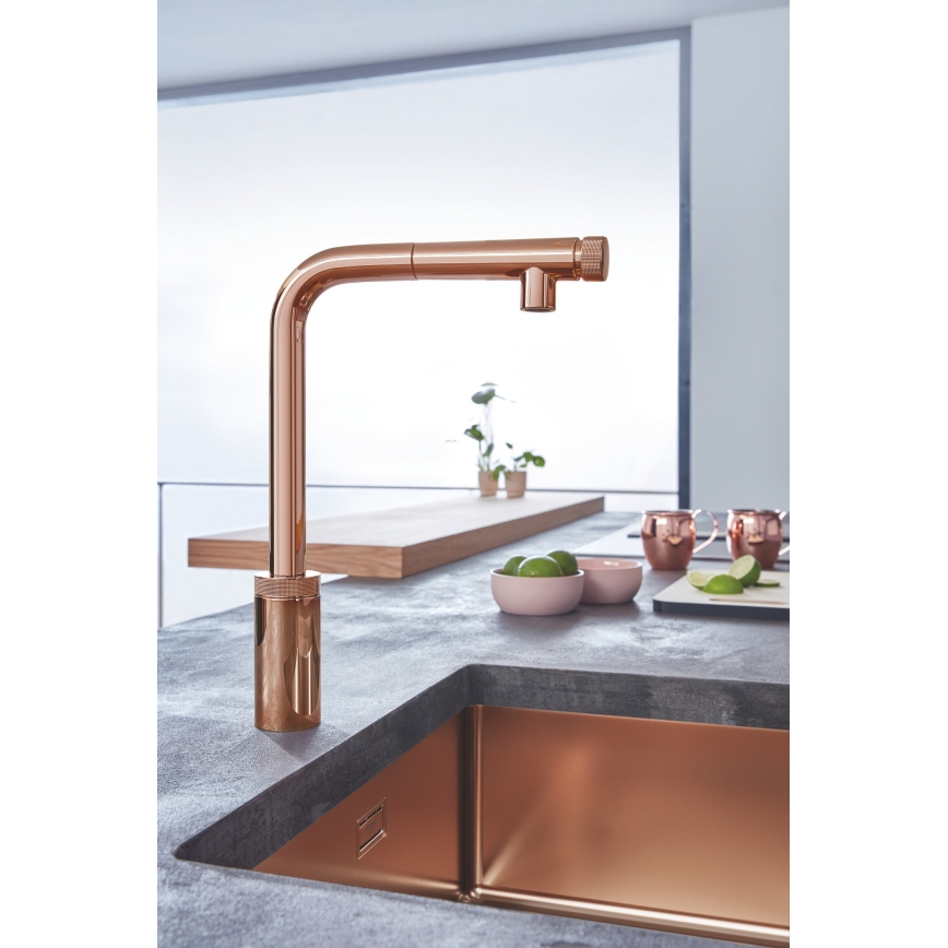 GROHE 31574DL1 - Koperkleurige keukenspoelbak K700U 550 x 450 mm