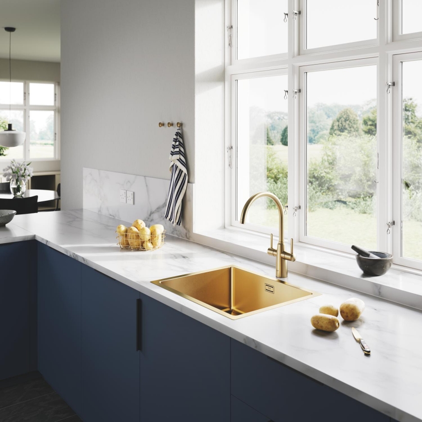 GROHE 31574GN1 - keukenspoelbak K700U 550 x 450 mm goudkleurig