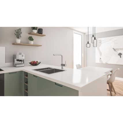 GROHE 31576SD1 - Évier de cuisine K700U 595 × 450 mm en acier inoxydable