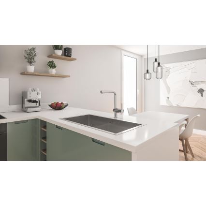 GROHE 31580SD1 - Évier de cuisine K700 864 × 464 mm en acier inoxydable