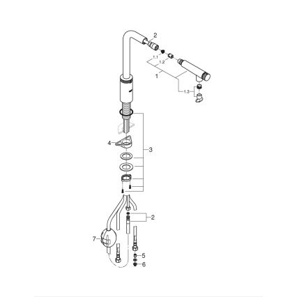 GROHE 31613DC0 - Mitigeur de cuisine A SmartControl en acier inoxydable