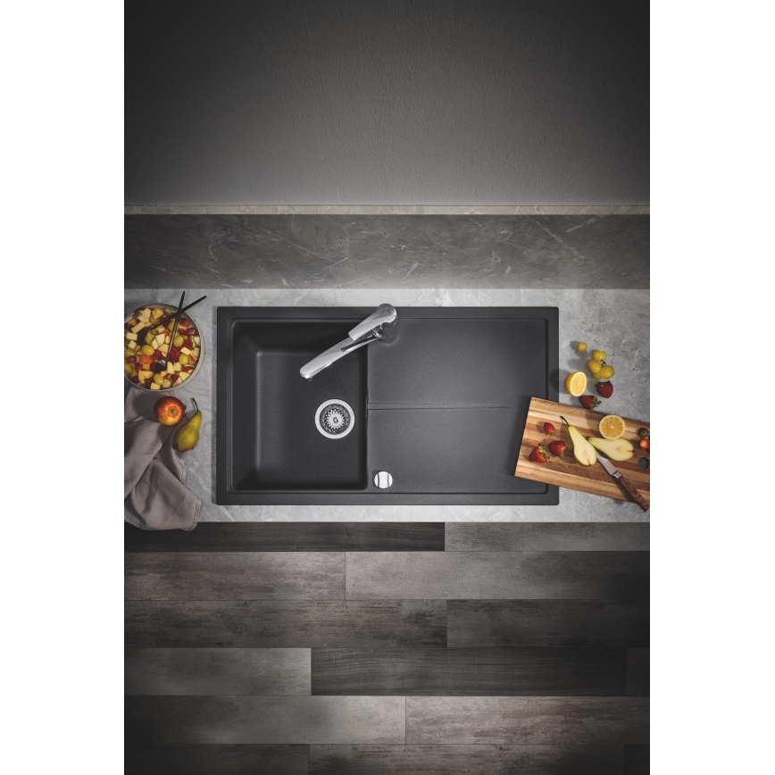 GROHE 31640AP0 - Composiet spoelbak K400 860 × 500 mm zwart