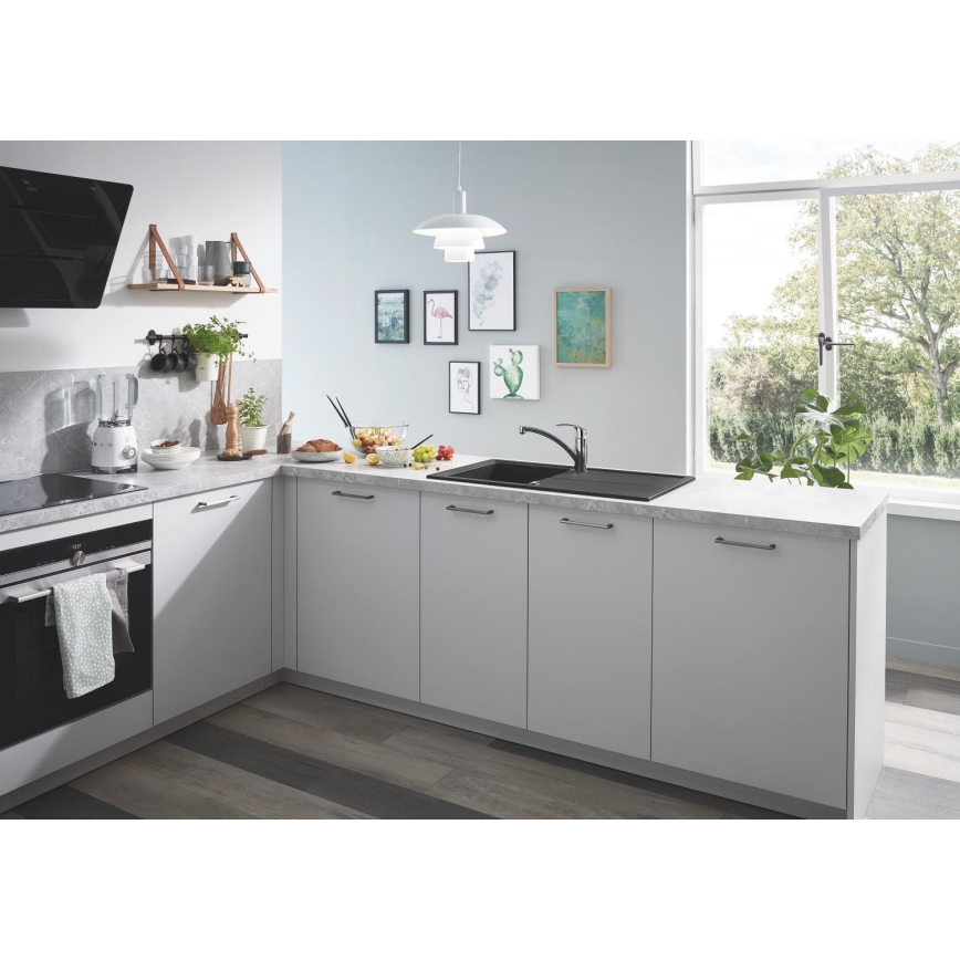 GROHE 31640AP0 - Composiet spoelbak K400 860 × 500 mm zwart