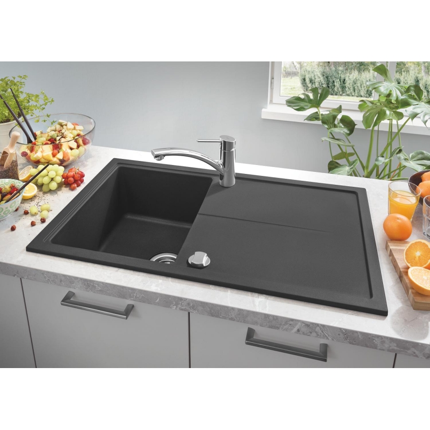 GROHE 31640AP0 - Composiet spoelbak K400 860 × 500 mm zwart