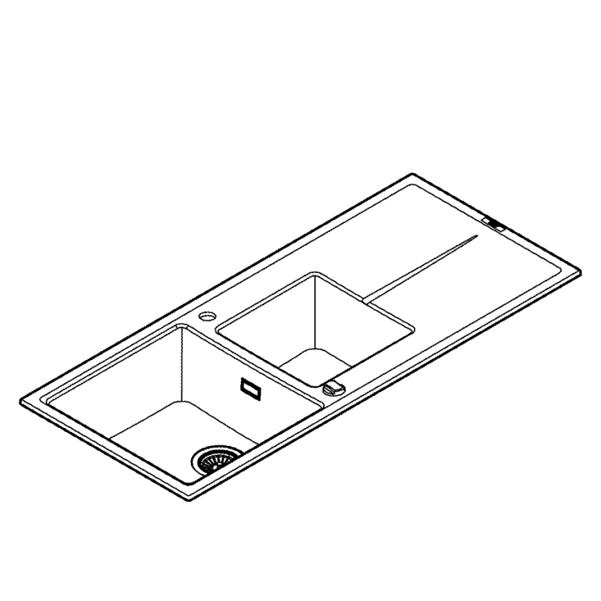 GROHE 31643AP0 - Évier composite K400 1160 × 500 mm noir