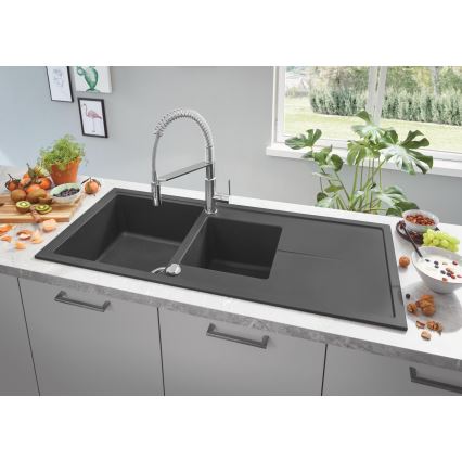 GROHE 31643AP0 - Évier composite K400 1160 × 500 mm noir