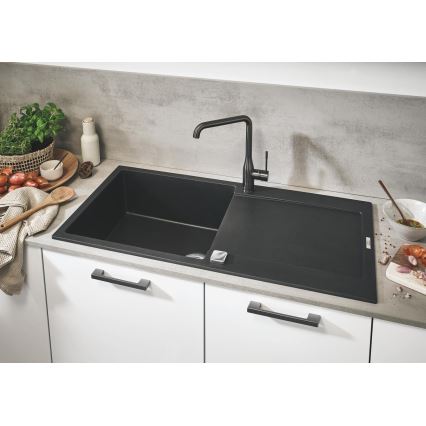 GROHE 31645AP0 - Spoelbak K500 1000 × 500 mm steen/zwart