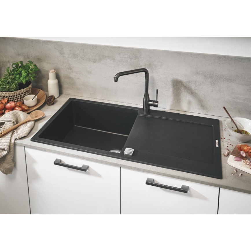 GROHE 31645AP0 - Spoelbak K500 1000 × 500 mm steen/zwart