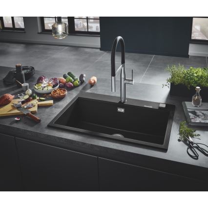 GROHE 31652AP0 - Composiet spoelbak K700 780 × 510 mm graniet/zwart