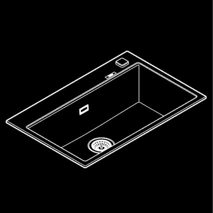 GROHE 31652AP0 - Composiet spoelbak K700 780 × 510 mm zwart