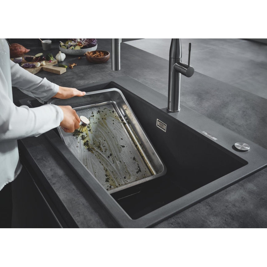 GROHE 31652AP0 - Composiet spoelbak K700 780 × 510 mm zwart