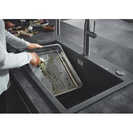 GROHE 31652AP0 - Évier composite K700 780 × 510 mm granit/noir