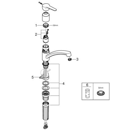 GROHE 31685000 - Keukenkraan STARTECO glanzend chroom