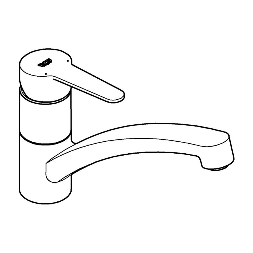 GROHE 31685000 - Mitigeur d'évier STARTECO, chrome brillant