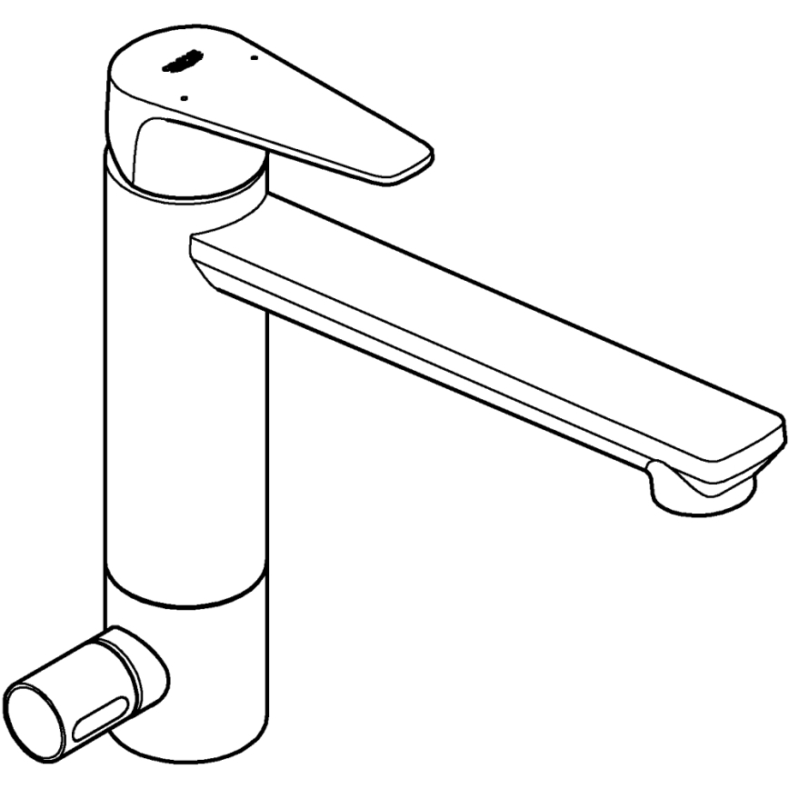 GROHE 31696000 - Mitigeur d'évier BAUEDGE chrome brillant