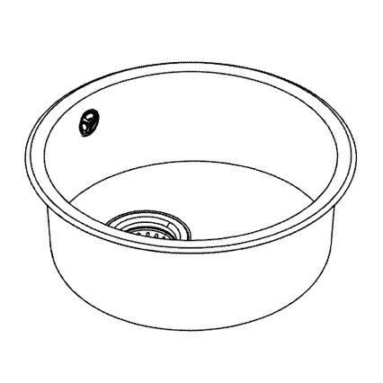 GROHE 31720SD0 - Spoelbak K200 440 x 440 x 180 RVS