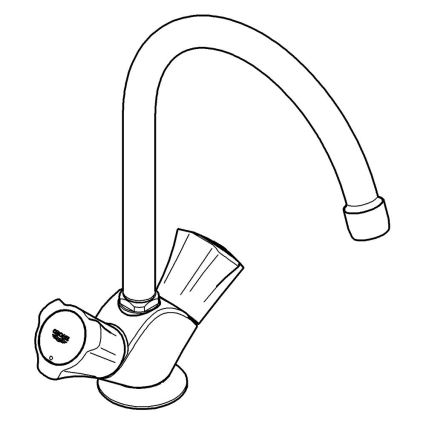GROHE 31831001 - Keukenmengkraan COSTA L, glanzend chroom