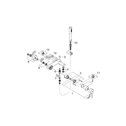 GROHE 32212001 - Ensemble pour baignoire avec mitigeur CONCETTO, chrome brillant