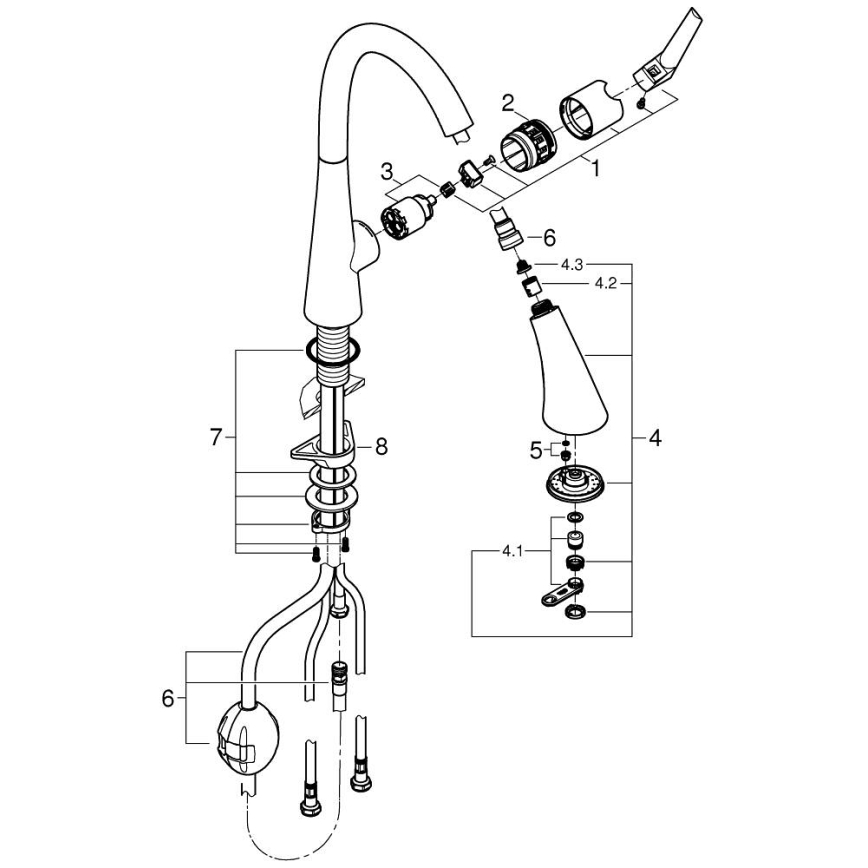 GROHE 32294DC2 - ZEDRA keukenkraan RVS