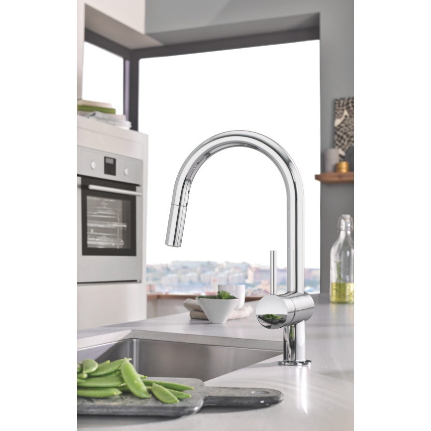 GROHE 32321002 - Mitigeur d'évier A, finition chrome brillant