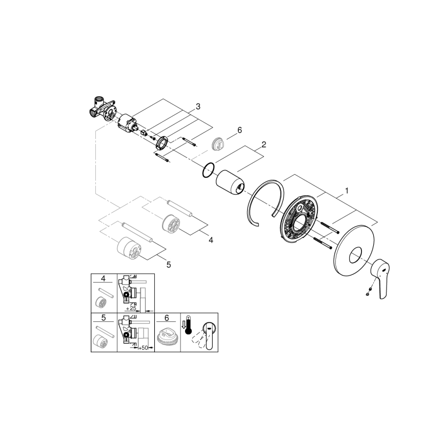 GROHE 32590002 - Douchemengkraan START, glanzend chroom